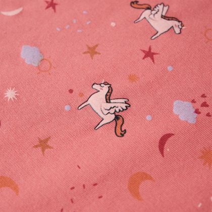 Детска пижама с дълъг ръкав, старо розово, 128