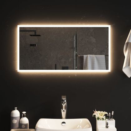 LED огледало за баня, 80x40 см