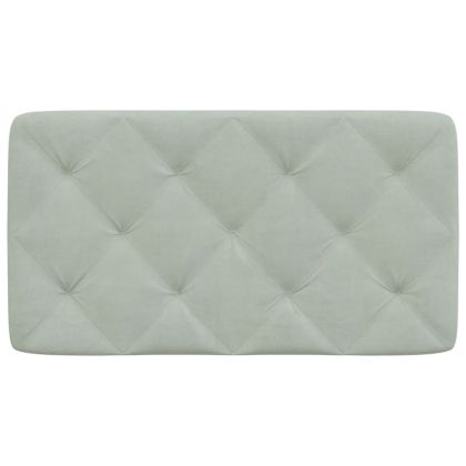 Мека табла за легло, светлосива, 90 см, кадифе