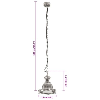 Пенделна лампа 25x25x136 см алуминий