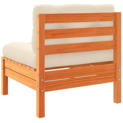 Градински комплект диван с възглавници, 12 части, восъчнокафяв