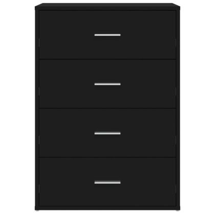 Сайдборд, черен, 60x31x84 см, инженерно дърво