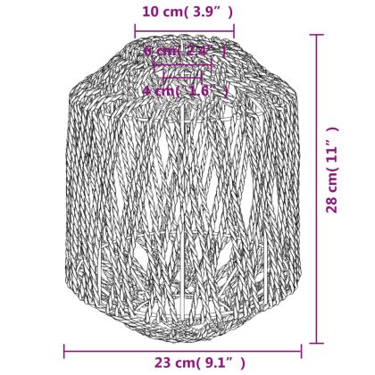 Абажур черен Ø23x28 см желязо и хартия