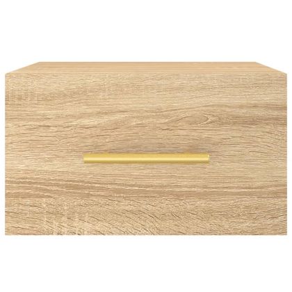 Нощни шкафчета за стенен монтаж, 2 бр, сонома дъб, 35x35x20 см