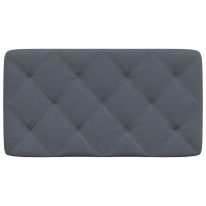 Мека табла за легло, тъмносива, 90 см, кадифе