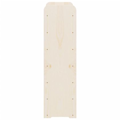 Поставка за вино с горна дъска 67,5x25x87 см масивен бор