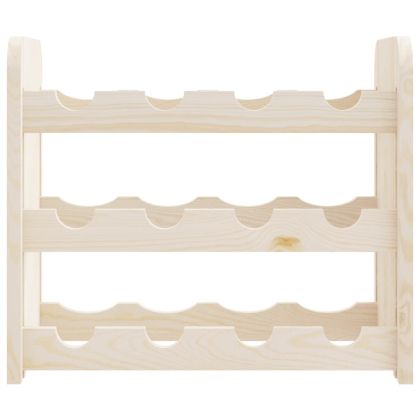 Поставка за вино 43x25x37 см масивна чамова дървесина