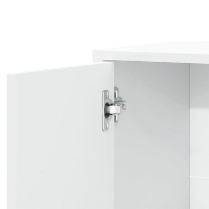 Сайдборд, бял, 60x31x70 см, инженерно дърво