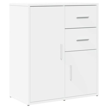 Сайдборд, бял, 60x31x70 см, инженерно дърво