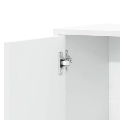 Сайдборд, бял, 60x31x70 см, инженерно дърво