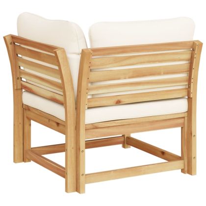 Градински ъглов диван с възглавници 73x73x65 см акация масив