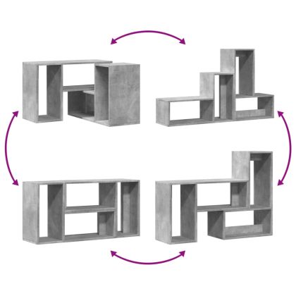 ТВ шкафове, 2 бр, бетонно сиви, 75x30x50 см, инженерно дърво