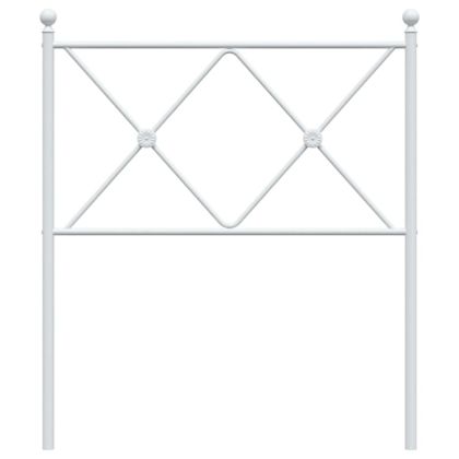 Метална табла за глава, бяла, 80 см