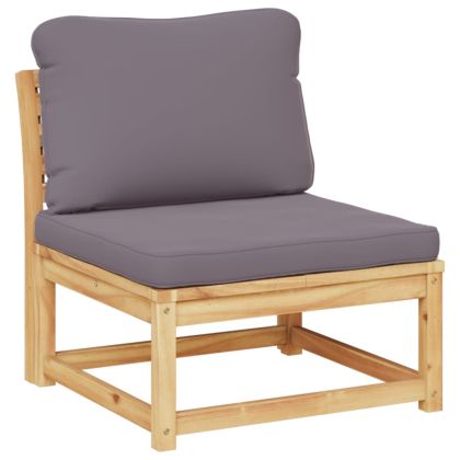 Градинско кресло с възглавница, масивно дърво акация