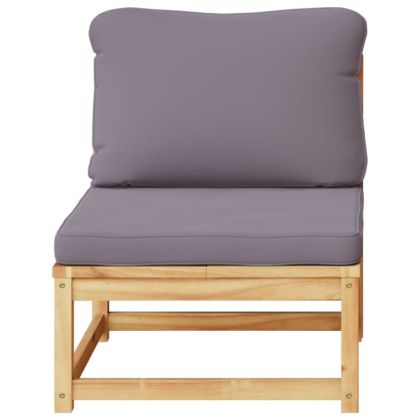 Градинско кресло с възглавница, масивно дърво акация