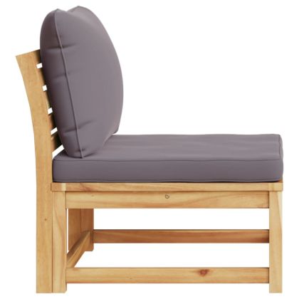 Градинско кресло с възглавница, масивно дърво акация