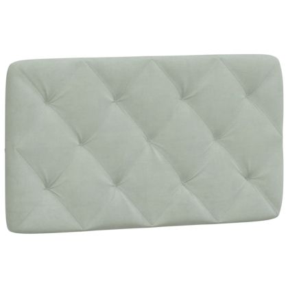 Мека табла за легло, светлосива, 80 см, кадифе