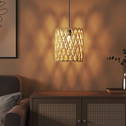 Абажур за лампа кафяв Ø23x28 см ракита