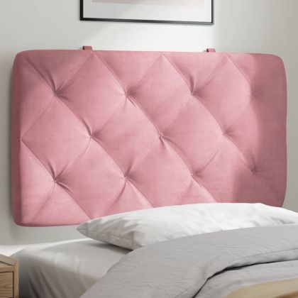 Мека табла за легло, розова, 90 см, кадифе