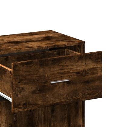 Шкаф за съхранение, опушен дъб, 56,5x39x90 см, инженерно дърво