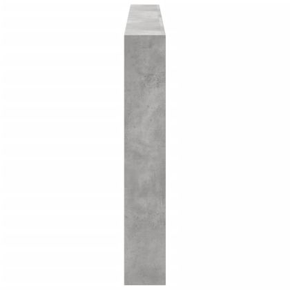 Табла шкаф с LED, бетонно сив, 200x17x102 см