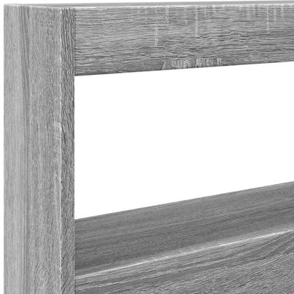 Табла шкаф с LED, сив сонома, 100x17x102 см