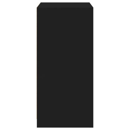 Гардероб, черен, 48x41x102 см, инженерно дърво