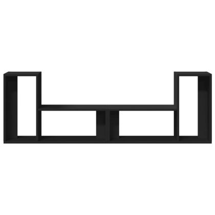 ТB шкафове, 2 бр, черни, 75x30x50 см, инженерно дърво