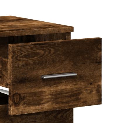 Сайдборд, опушен дъб, 59x39x80 см, инженерно дърво