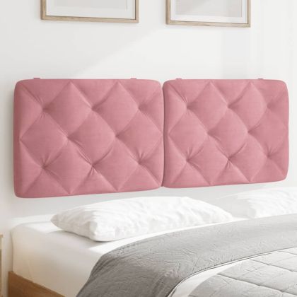 Мека табла за легло, розова, 140 см, кадифе