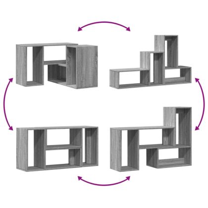 ТВ шкафове, 2 бр, сив сонома, 75x30x50 см, инженерно дърво