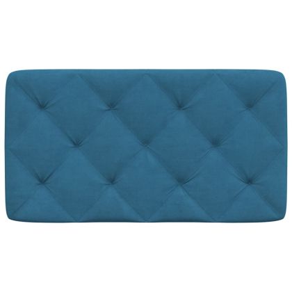 Мека табла за легло, синя, 90 см, кадифе