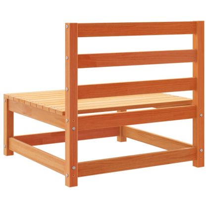 Градински комплект диван от 12 части, восъчнокафяв, бор масив