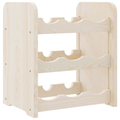 Поставка за вино 33x25x37 см масивна чамова дървесина