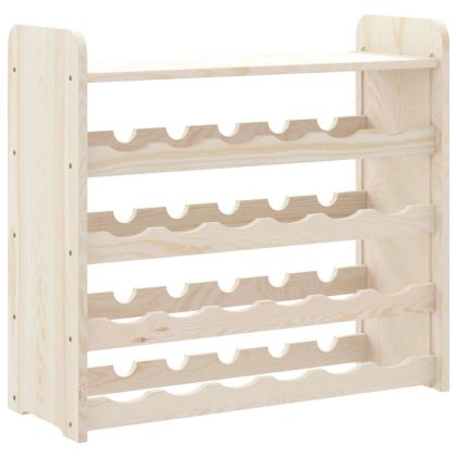 Поставка за вино с горна дъска 67,5x25x60 см масивен бор