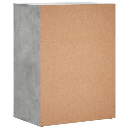 Сайдборд, бетонно сив, 60x39x80 см, инженерно дърво