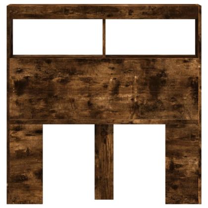 Табла шкаф с LED, опушен дъб, 100x17x102 см