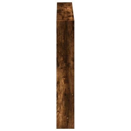 Табла шкаф с LED, опушен дъб, 100x17x102 см