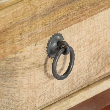 Нощно шкафче, 40x30x52 см, грубо мангово дърво масив