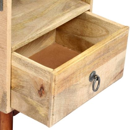 Нощно шкафче, 40x30x52 см, грубо мангово дърво масив