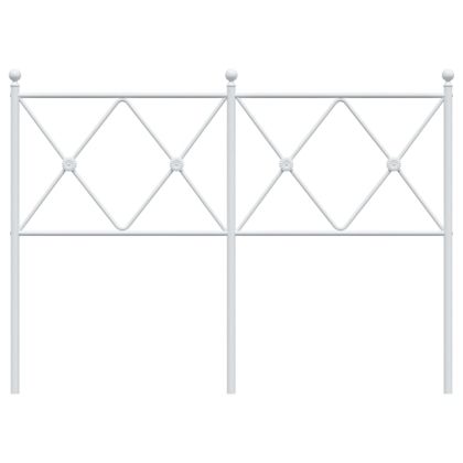 Метална табла за глава, бяла, 120 см