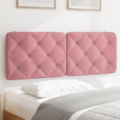 Мека табла за легло, розова, 120 см, кадифе