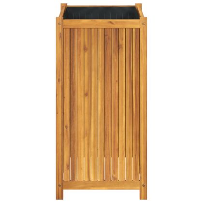Градинска кашпа с вложка 50x50x100 см масивна акация