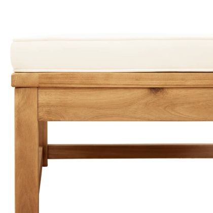 Градински лаундж комплект с възглавници, 4 части, масив акация