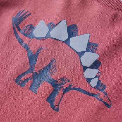 Детска тениска с дълъг ръкав, тъмночервена, 116