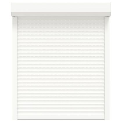 Външна ролетна щора, алуминий, 100x130 см, бяла