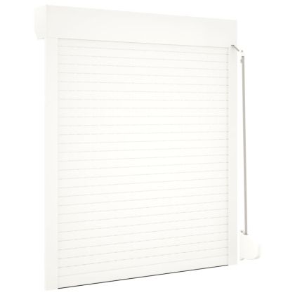 Външна ролетна щора, алуминий, 100x130 см, бяла