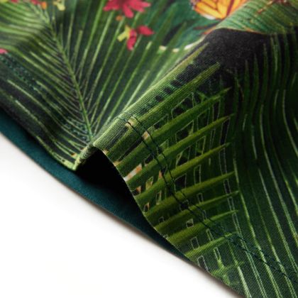 Детска рокля с дълъг ръкав, тъмнозелена, 116