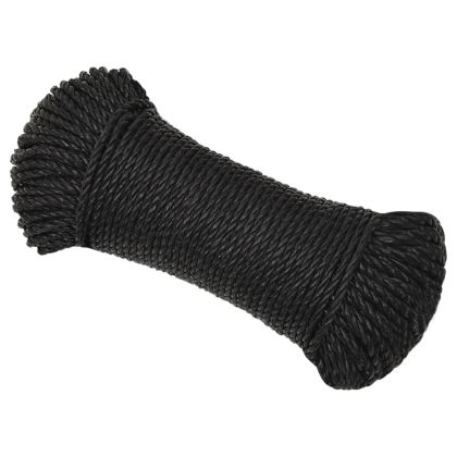 Работно въже черно 8 мм 250 м полипропилен