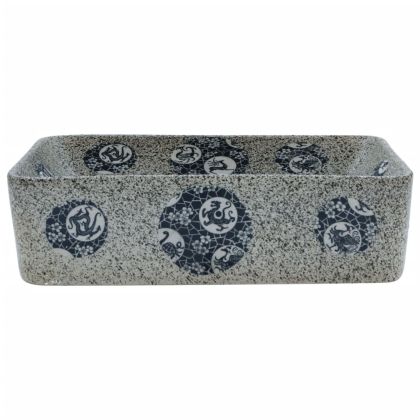 Мивка за плот многоцветен правоъгълна 46x35,5x13 см керамика